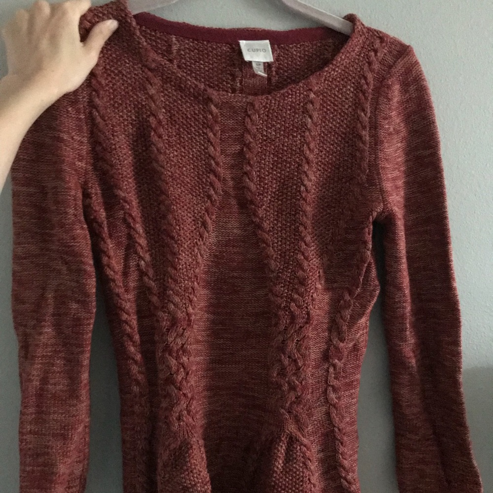 Peplum Orange Sweater